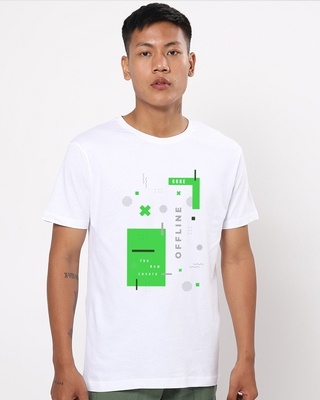 Shop Gone Offline Half Sleeve T-shirt-Front