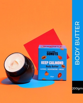 Shop GONUTS By Bewakoof Keep Almond Deep Moisturizing, Rejuvenating Body Butter- 200gm Unisex-Front
