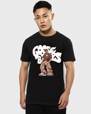 Shop Men's Black Goosebumps Graphic Printed T-shirt-Front