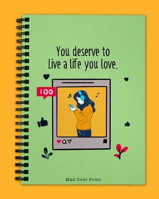 Shop Green Live A Life You Love Notepad-Front