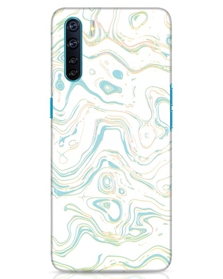 Shop Green Marble Designer Hard Cover for Oppo F15-Front