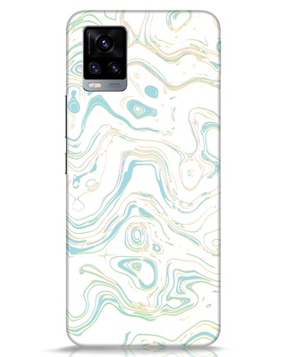 Shop Green Marble Designer Hard Cover for Vivo V20-Front