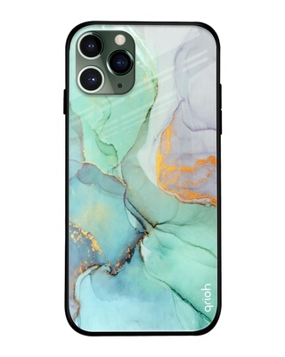 Shop Marble Printed Premium Glass Cover for iPhone 11 Pro(Shock Proof, Lightweight)-Front