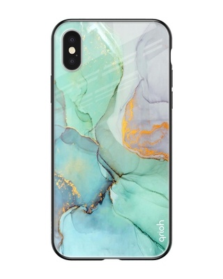 Shop Marble Printed Premium Glass Cover for iPhone XS Max (Shock Proof, Lightweight)-Front