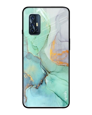 Shop Marble Printed Premium Glass Cover for Vivo V17 (Shock Proof, Lightweight)-Front