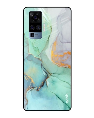Shop Marble Printed Premium Glass Cover for Vivo X50 Pro (Shock Proof, Lightweight)-Front