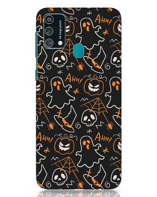 Shop Halloween Doodle Samsung Galaxy F41 Mobile Covers-Front