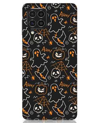 Shop Halloween Doodle Samsung Galaxy F62 Mobile Covers-Front