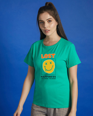 Shop Happiness Lost Half Sleeve  T-Shirt-Front