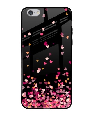 Shop Hearts Ptinted Silicon Glass Cover For Apple iPhone 6 (Light Weight, Impact Resistant)-Front