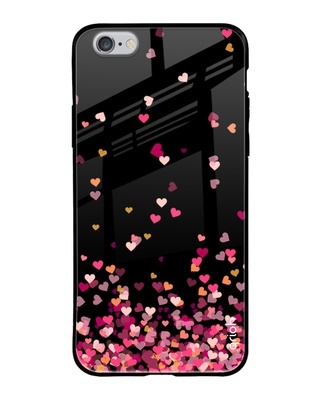 Shop Hearts Ptinted Silicon Glass Cover For Apple iPhone 6S (Light Weight, Impact Resistant)-Front
