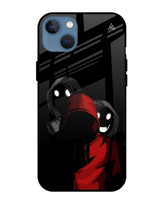 Shop Shadow Character Iphone 13 Premium Glass Case (Gorilla Glass & Shockproof Anti-Slip Silicone)-Front
