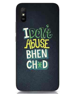 Shop I Dont Abuse Xiaomi Redmi 9A Mobile Cover-Front