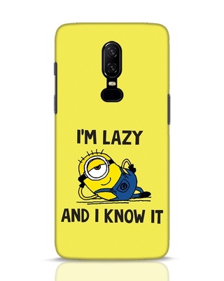 Shop I M Lazy OnePlus 6 Mobile Cover-Front