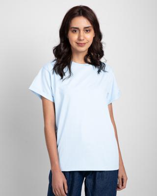 Shop Ice Water Blue Boyfriend T-Shirt-Front