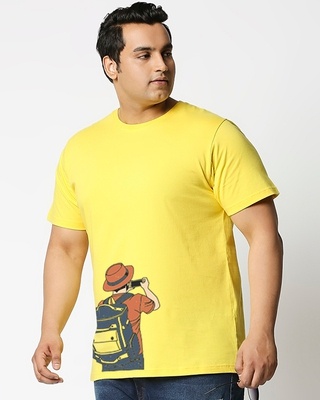 Shop Insta Story Plus Size Half Sleeve T-shirt-Front