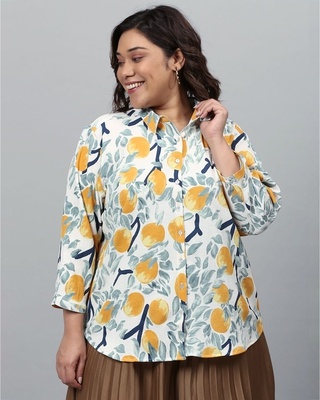 Shop Women's Multicolor Floral Design Stylish Casual Shirt-Front
