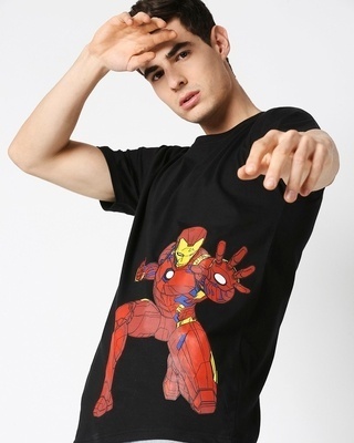 Shop Iron Man Half Sleeves T-Shirt (AVL-Front