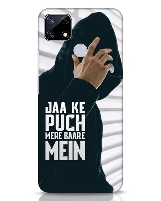Shop Jaake Puch Mere Baare Mein Realme Narzo 20 Mobile Covers-Front