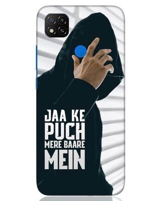 Shop Jaake Puch Mere Baare Mein Xiaomi Redmi 9 Mobile Cover-Front