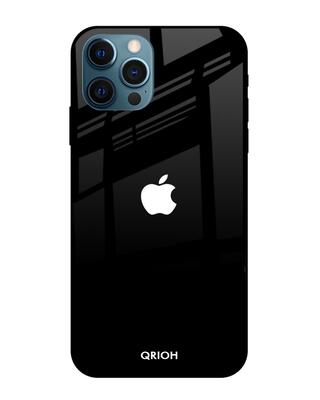 Shop Qrioh iPhone 12 Pro Max Jet Black Glass Case-Front