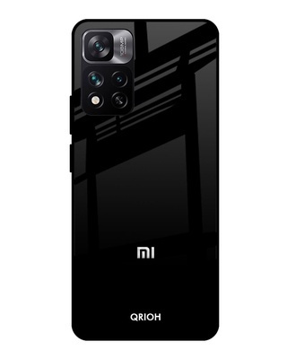 Shop Jet Black Premium Glass Cover for Mi 11i HyperCharge (Shockproof, Light Weight)-Front