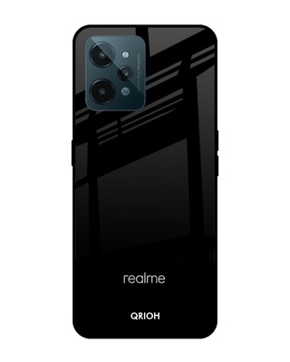 Shop Jet Black Premium Glass Cover for Realme C31 (Shockproof, Light Weight)-Front
