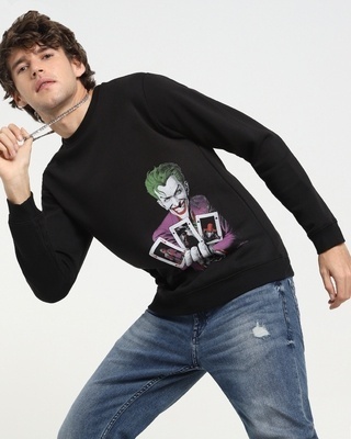 Shop Joker Cards Fleece Sweatshirt (BML)-Front
