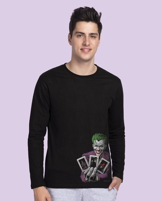 Shop Joker Cards Full Sleeve T-Shirt (BML)-Front