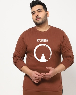 Shop Karma Cycle Men's Full Sleeves T-shirt Plus Size-Front