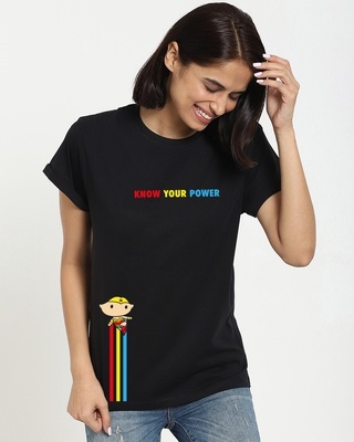 Shop Know Your Power Boyfriend T-Shirt-Front