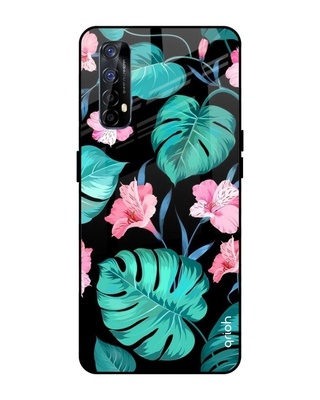 Shop Leaves & Flowers Printed Premium Glass Cover for Realme 7 (Shock Proof, Lightweight)-Front