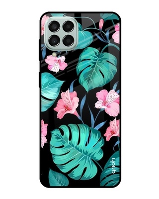 Shop Leaves & Flowers Printed Premium Glass Cover for Samsung Galaxy M53 5G (Shock Proof, Light Weight)-Front