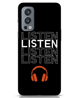 Shop Listen Music Designer Hard Cover for OnePlus Nord 2-Front