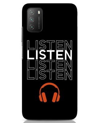 Shop Listen Music Designer Hard Cover for Xiaomi Poco M3-Front