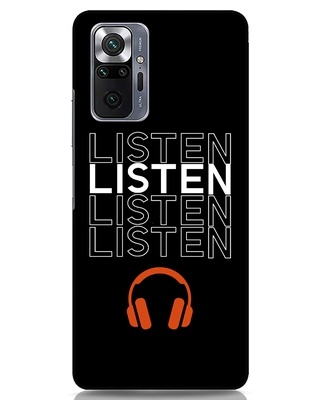 Shop Listen Music Designer Hard Cover for Xiaomi Redmi Note 10 Pro-Front