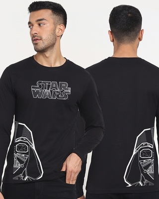 Shop Men's Black Star Wars T-shirt-Front
