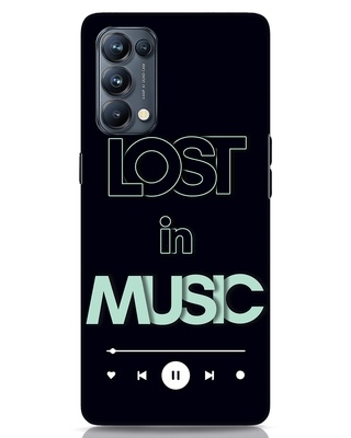 Shop Lost in Music Designer Hard Cover for Oppo Reno 5 Pro-Front