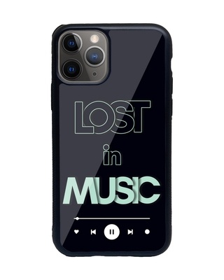 Shop Lost in Music Green Premium Glass Cover for iPhone 11 Pro-Front