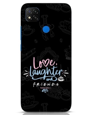 Shop Love Laughter Friends Printed Designer Hard Cover for Redmi 9 (Shock Proof, Light Weight)-Front
