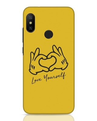 Shop Love Your Self Hand Gesture Xiaomi Redmi 6 Pro Mobile Cover-Front