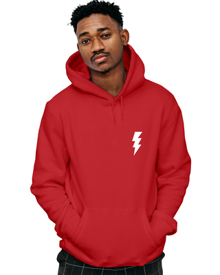 Shop Men's Red Bolt Hoodie Sweatshirt-Front
