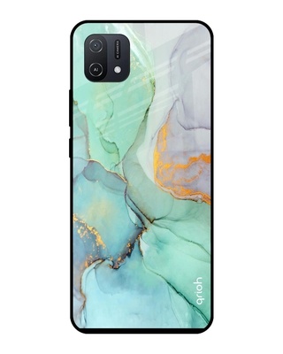 Shop Marble Printed Premium Glass Cover for Oppo A16K (Shockproof, Light Weight)-Front