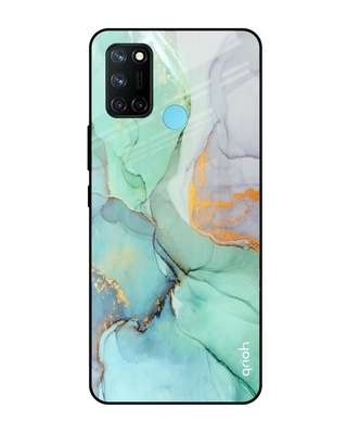 Shop Marble Printed Premium Glass Cover for Realme 7i (Shock Proof, Lightweight)-Front