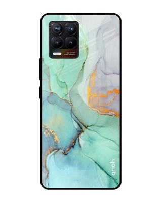 Shop Marble Printed Premium Glass Cover for Realme 8 (Shock Proof, Lightweight)-Front