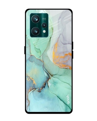 Shop Marble Printed Premium Glass Cover For Realme 9 Pro 5G (Shockproof, Light Weight)-Front