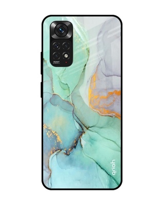 Shop Marble Printed Premium Glass Cover for Redmi Note 11 (Shock Proof, Lightweight)-Front
