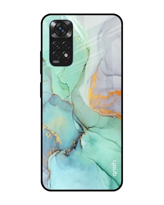 Shop Marble Printed Premium Glass Cover for Redmi Note 11S (Shock Proof, Lightweight)-Front