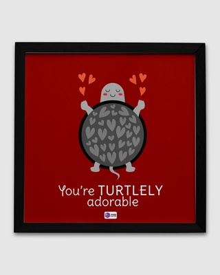 Shop Maroon You're Turtlely Adorable Wood Frame-Front