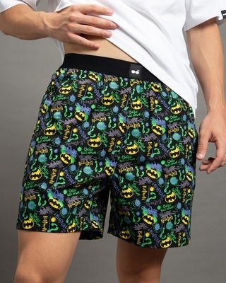 Shop Men's Black All Over Printed Boxers-Front